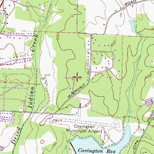 Topographic Map of Essex Village, GA