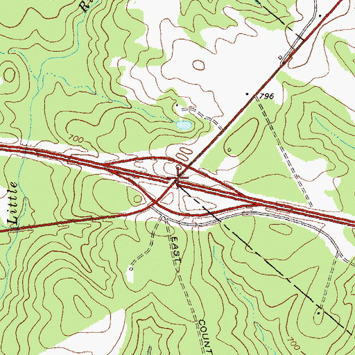 Topographic Map of Exit 48, GA
