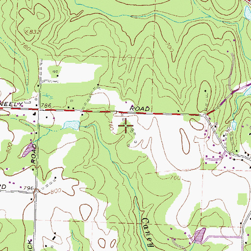 Topographic Map of Fairview Commons, GA