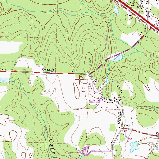 Topographic Map of Fairview Elementary School, GA