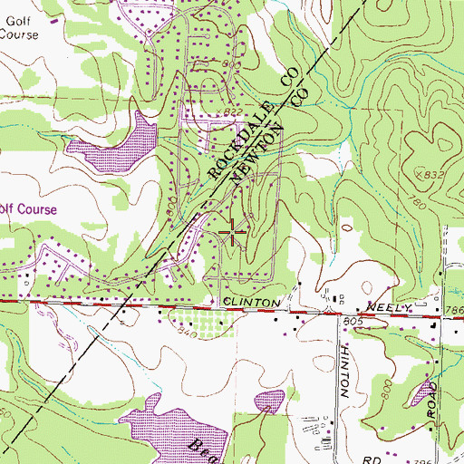 Topographic Map of Fieldstone, GA