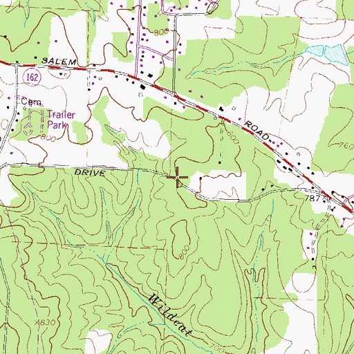 Topographic Map of Forest Mill, GA