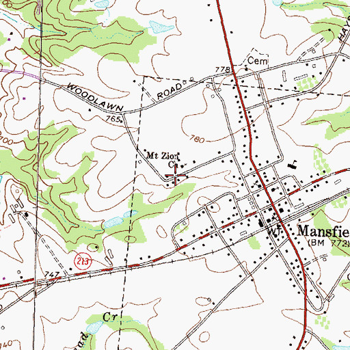 Topographic Map of Jerusalem, GA