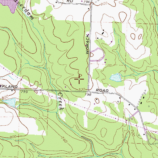 Topographic Map of Kirkland Acres, GA