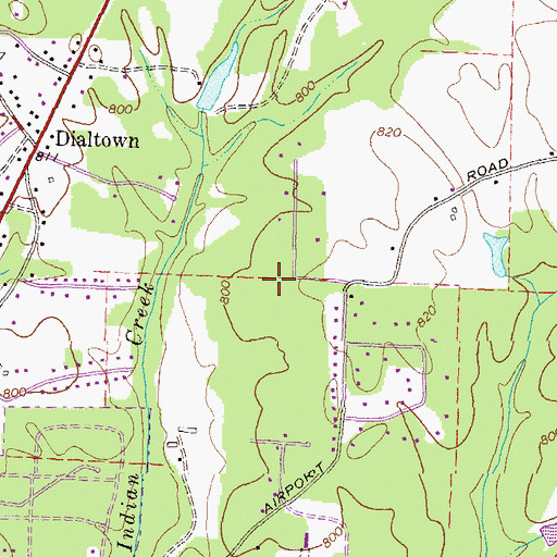 Topographic Map of Meadow View, GA