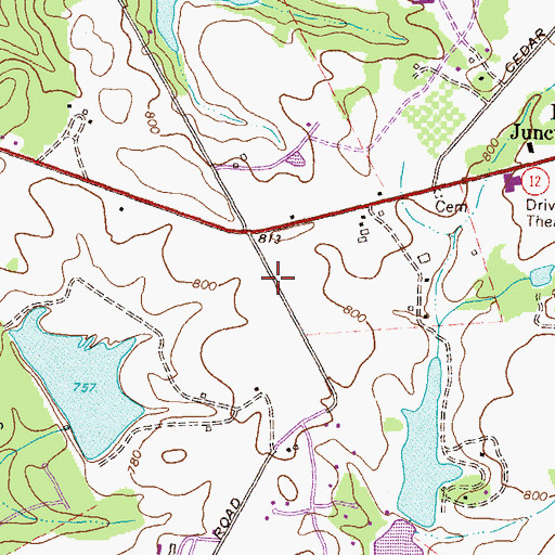 Topographic Map of Melody, GA