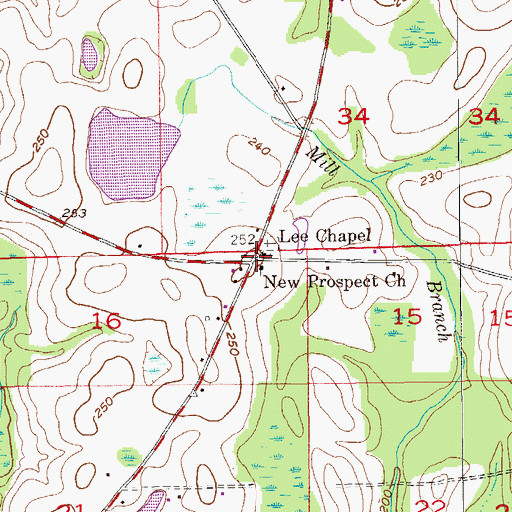 Topographic Map of Warwick (historical), AL