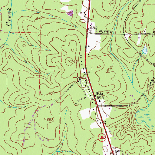 Topographic Map of Newton County, GA