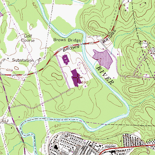 Topographic Map of Newton High School, GA