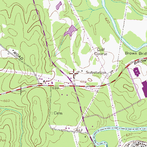 Topographic Map of Newton Woods, GA