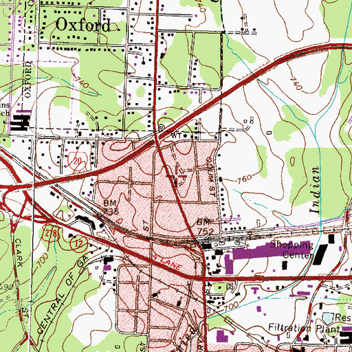 Topographic Map of North Covington United Methodist Church, GA