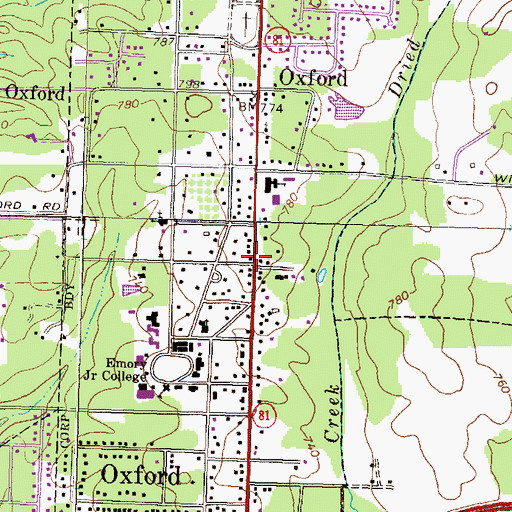 Topographic Map of Orna Villa, GA