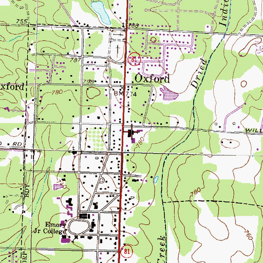 Topographic Map of Palmer - Stone Elementary School, GA