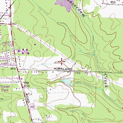 Topographic Map of Plum Orchard, GA