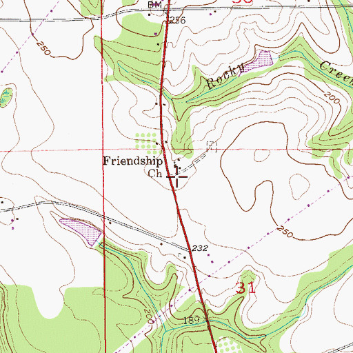 Topographic Map of Costilla (historical), AL