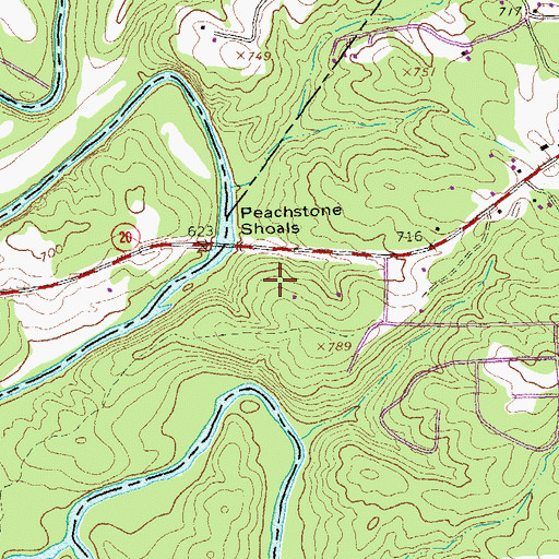 Topographic Map of Rio Ranch, GA