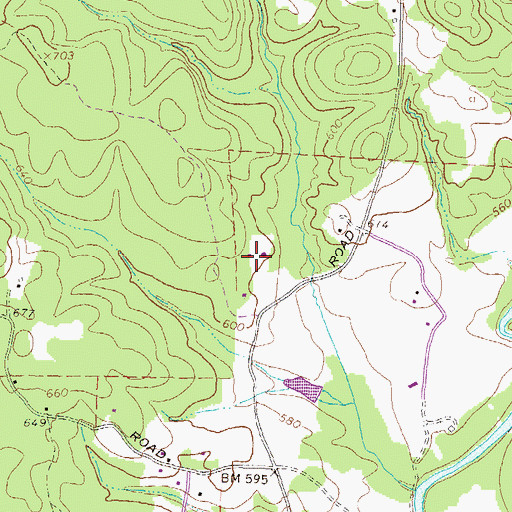 Topographic Map of Riverbend Farms, GA