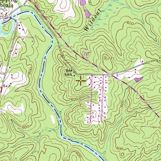 Topographic Map of Riverside Park, GA