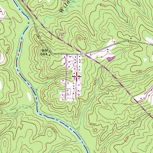 Topographic Map of Riverwood, GA