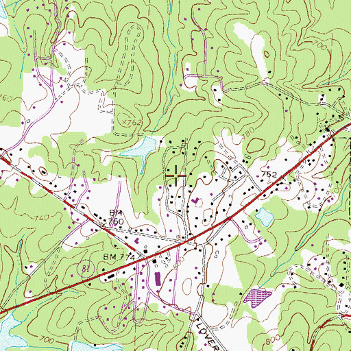 Topographic Map of Rogers Heights, GA