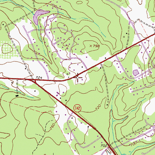 Topographic Map of Saint Augustines Catholic Church, GA