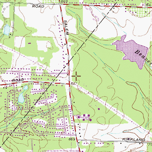 Topographic Map of Salem Cove, GA