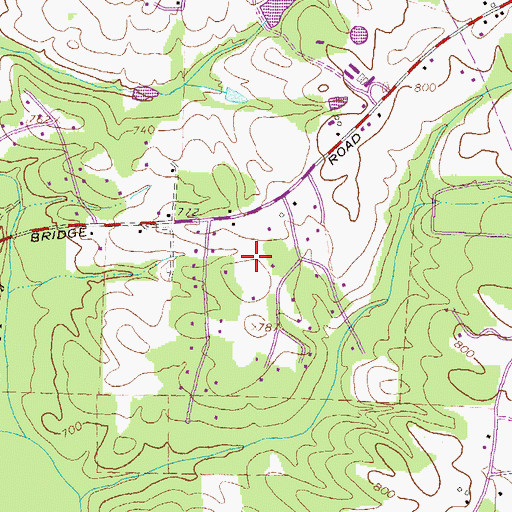 Topographic Map of Salem Ridge, GA