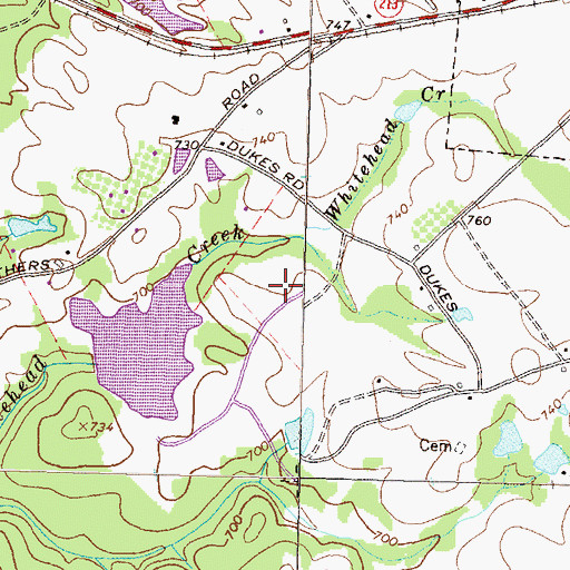 Topographic Map of Silver Lake, GA