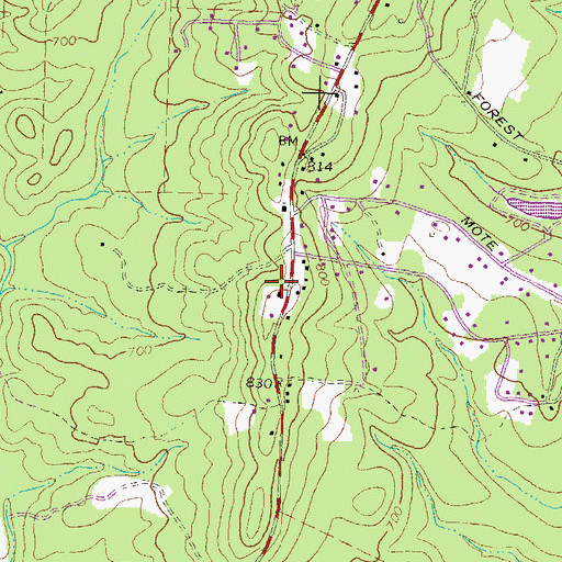 Topographic Map of Spring Hill Church, GA