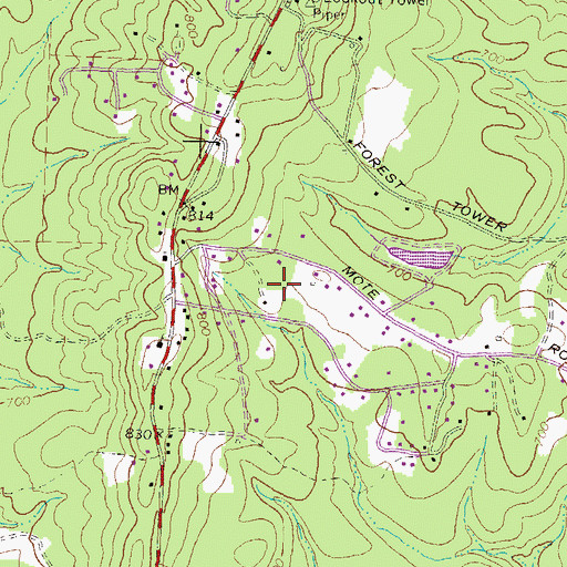 Topographic Map of Springhill, GA