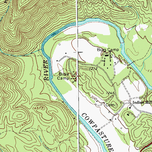 Topographic Map of Camp Kannata, VA