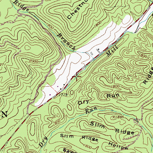 Topographic Map of Deeds School (historical), VA