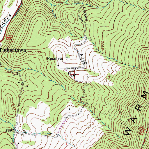 Topographic Map of Hobby Horse Farm, VA
