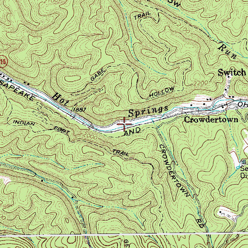Topographic Map of Thomastown School (historical), VA