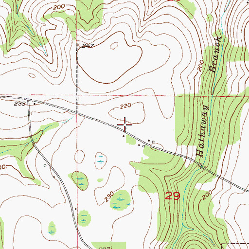 Topographic Map of Crutchfield Post Office (historical), AL