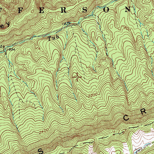 Topographic Map of Craig County, VA