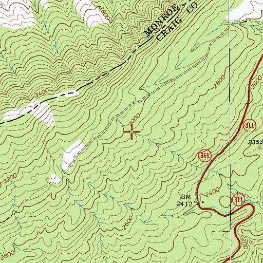 Topographic Map of High Mountain Church (historical), VA