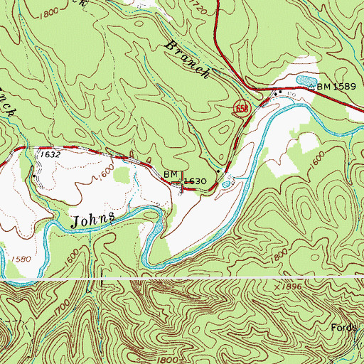 Topographic Map of Oak Grove Church (historical), VA
