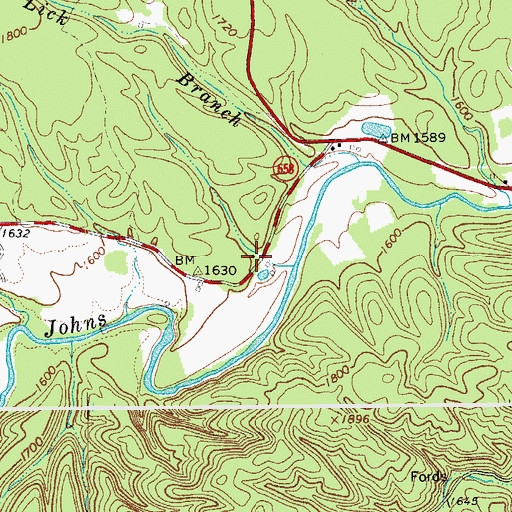 Topographic Map of Ruble School (historical), VA