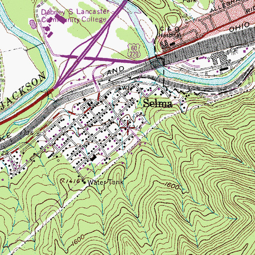 Topographic Map of Assembly of God Church, VA