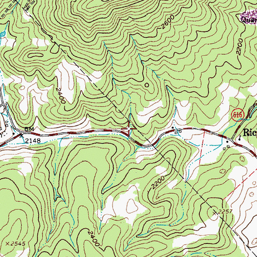 Topographic Map of Hook School (historical), VA