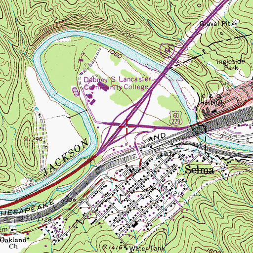 Topographic Map of Interchange 24, VA