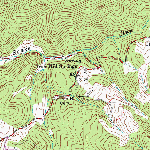 Topographic Map of Iron Hill Church (historical), VA