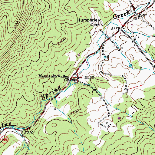 Topographic Map of Mountain Valley School (historical), VA