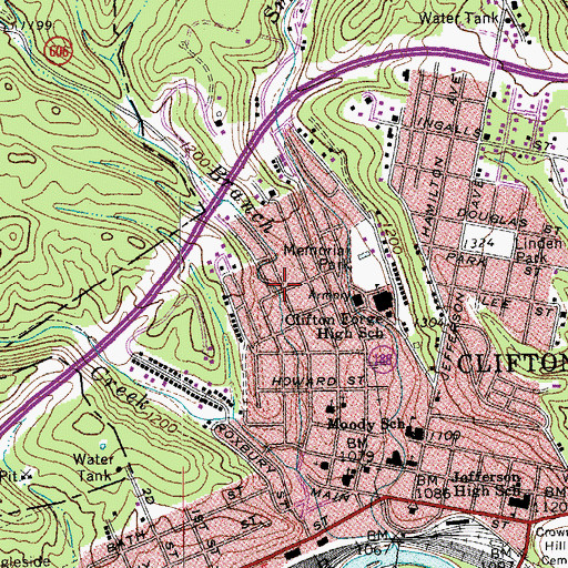 Topographic Map of Rockbury Hollow, VA