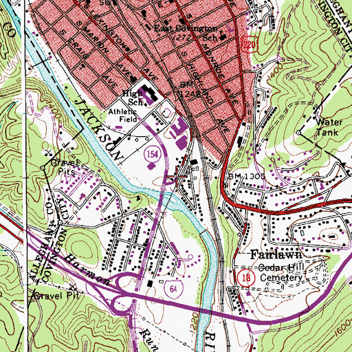 Topographic Map of Church of God, VA