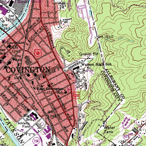 Topographic Map of Church of God, VA