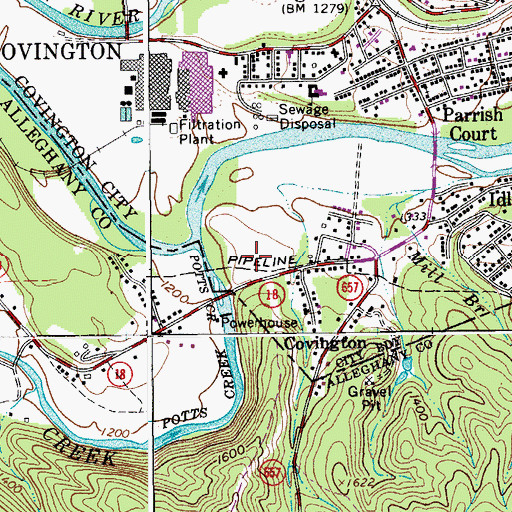 Topographic Map of Edgemont Primary School, VA