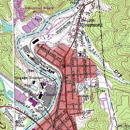 Topographic Map of McAllister Memorial Presbyterian Church, VA