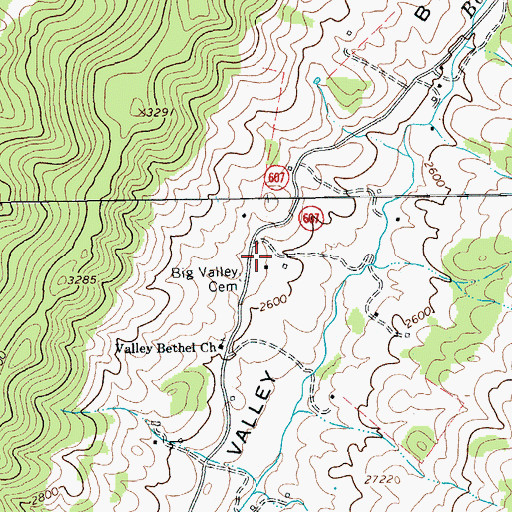 Topographic Map of Bethel, VA